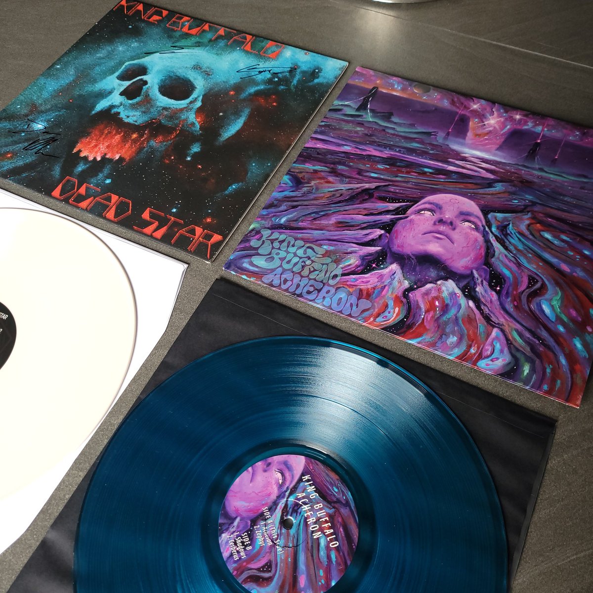 Ryan_T_Hancock's tweet photo. The two @kingbuffaloband albums I've worked on! Dead Star and Acheronπ§‘
Love these albums.
Original paintings done with acrylics on panel and paper.
#ryanthancock #kingbuffalo #humanartist #commission #albumart #artwork #painting https://t.co/AMG2QNdcnz