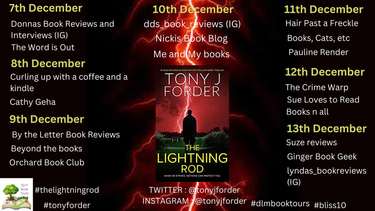 lilmissmorfett's tweet photo. Tomorrow 😄😄😄😄😄😄😄😄
@TonyJForder 
#blog #blogtour #dlmbooktours #tonyforder #bliss10 #thelightningrod #BookTwitter https://t.co/CzL5rBjY35