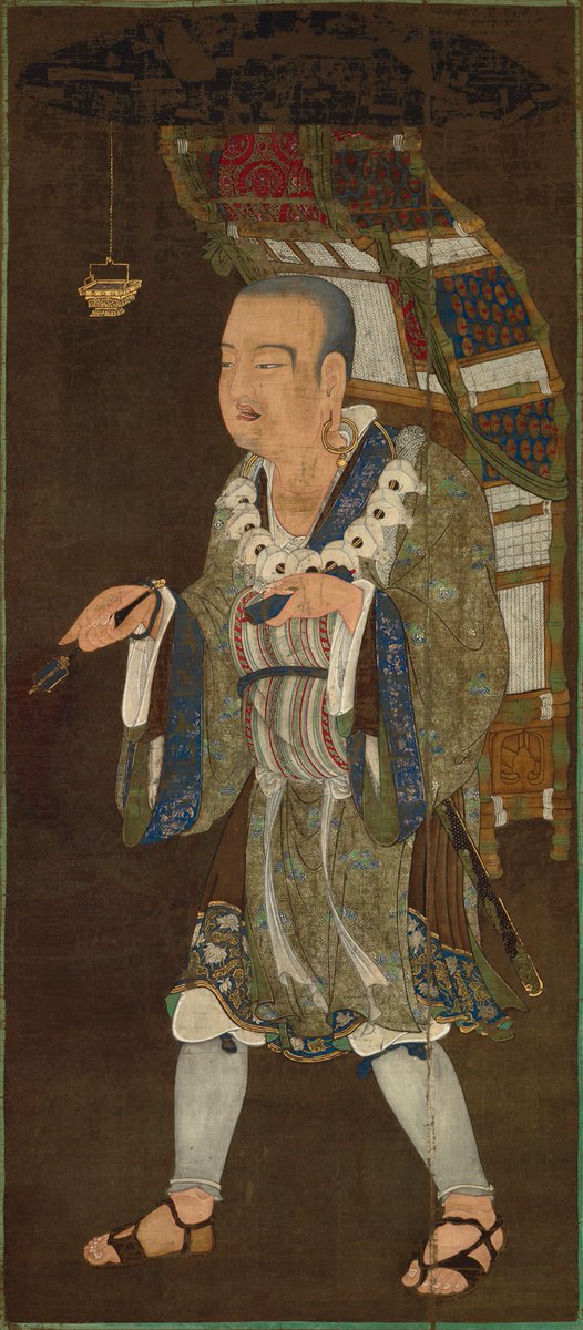 玄奘三蔵像》 げんじょう さんぞう ぞう 14世紀・鎌倉時代 絹に彩色