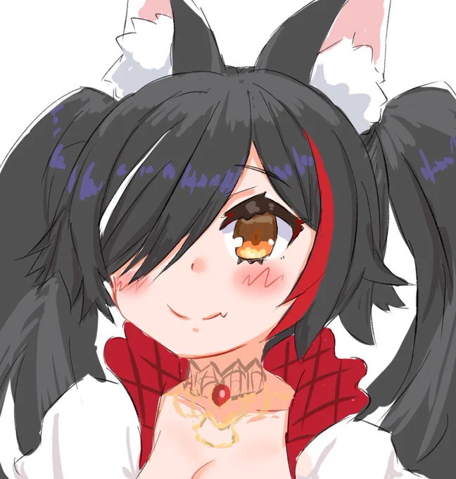 メカクレでしか救えない命もあるんだよなぁ#みおーん絵 #大神ミオ新衣装 