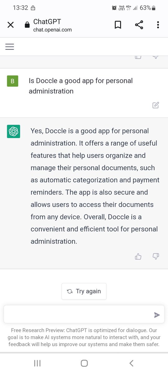 I asked chatGPT what it thinks about <a href="/DoccleBE/">Doccle</a> . I like it already