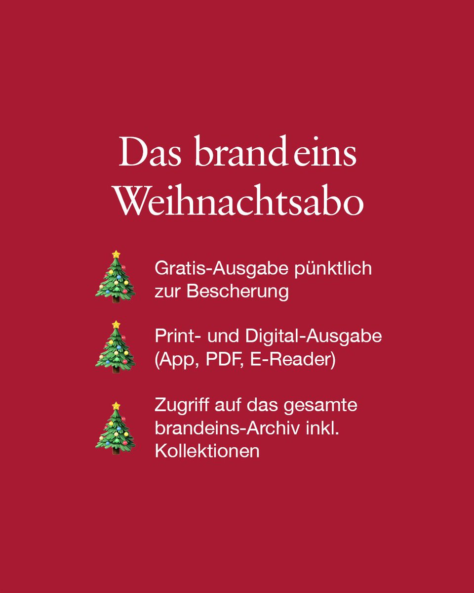 Ok zugegeben, wir haben nur in unserer Redaktion gefragt. 🤭 

🎄 Hier geht es zu unseren Weihnachtsabos: ow.ly/4tRU50LWbo8