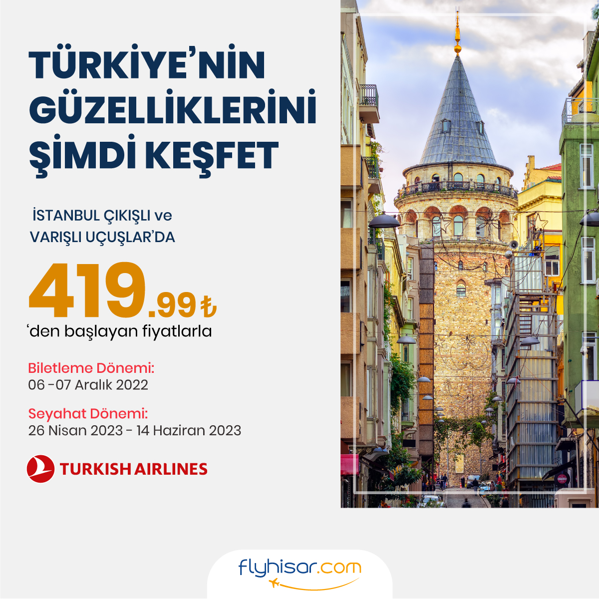 flyhisarcom's tweet photo. TÜRKİYE’NİN GÜZELLİKLERİNİ ŞİMDİ KEŞFET

İstanbul Çıkışlı ve Varışlı Uçuşlar’da

419.99₺
‘den başlayan fiyatlarla

Biletleme Dönemi: 06 -07 Aralık 2022
Seyahat Dönemi: 26 Nisan 2023 - 14 Haziran 2023

#uçuş #bilet #ticket #seyahat #travel #ucakbileti #uçakbileti #flyhisar #thy https://t.co/UUPeVqwoiR