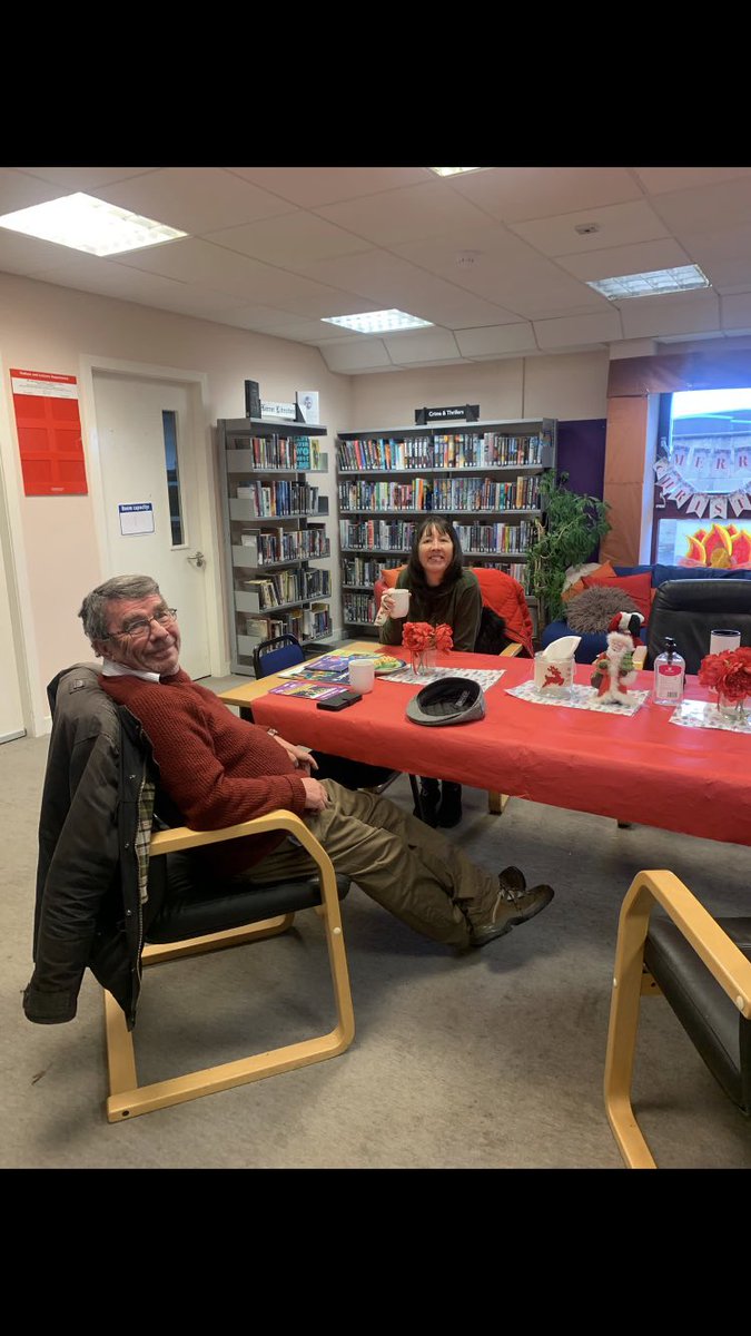 Lovely atmosphere this morning at launch of our cosy corner #WarmAndWelcoming. Huge thanks to our local community for their amazing donations and support. Join us Tuesdays 10-1 and Wednesdays 1-4 for coffee/tea and some chat, also some lovely new adult colouring books & pens.