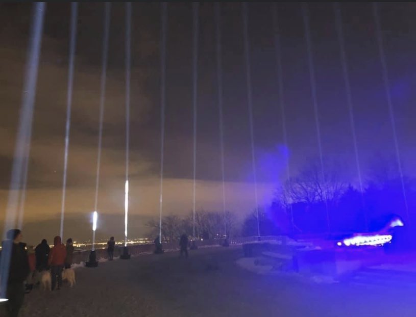 14 beams of light to remember the 14 lives lost. #December6