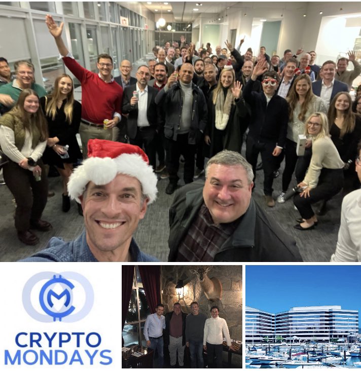 That was fun! CryptoMondays Stamford Crypto Winter Holiday Party December 2022. The event reminded me that crypto winters don’t last forever and are a great opportunity for strong companies to build

<a href="/loukerner/">Lou Kerner 🇮🇱🇺🇦</a> <a href="/sebastianbea/">Sebastian Pedro Bea, OLY (SPBUSA.ETH)</a> <a href="/emgoodman/">Emily Goodman</a> <a href="/CryptoMondaysCT/">CryptoMondays Stamford, CT</a> <a href="/CryptoOracleLLC/">CryptoOracle Collective (old acount)</a> <a href="/TheTieIO/">The Tie</a>