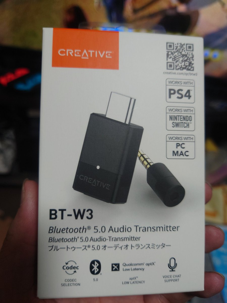 PCから音声再生すると困るのがCSのVCの問題。DAC側に入出力あるから3.5で繋いだけどアンプ使っても音量が出なくて、最終的にはHyperX DuoCastとCreative BT-W3で解決w