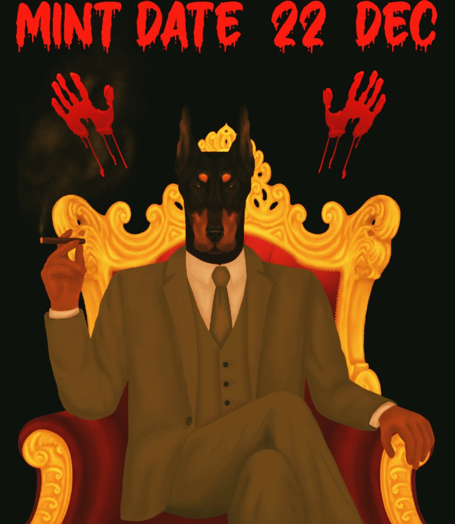 🕵️‍♂️#DogsMafia Boss: Dobi Genovese 🕵️‍♂️
📢Random #Mint Date: 22.12.22 📢

#NFTs #NFTCollection #Web3 #NFTCollection #ETH #ETHW #NFTcollectible #NFTCollection #NFTCommunity #nftcollector #WhitelistGiveaway #wl #NFTartwork #whitelisting #cyptocurrency  #NFT