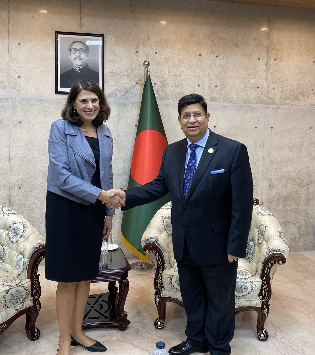 I thanked FM <a href="/AKAbdulMomen/">AK Abdul Momen</a> today for Bangladesh’s life-saving support for Rohingya refugees. We discussed a comprehensive approach to the protracted crisis, with international support.
