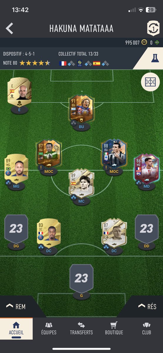 j’ai besoin de vous j’arrive à court d’idée j’ai 1 million de crédit et c’est invendable qui peut me faire une bonne équipe meta rapide 5gt sur les ailes ?