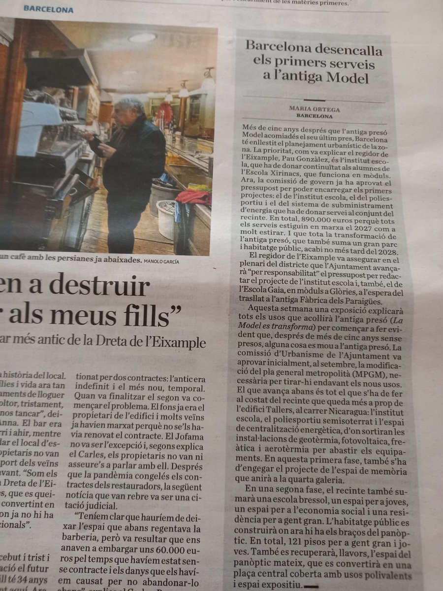 I l’escola Entença que es va crear el 2016 per estar aquí a la model, on va? A dia d’avui sense ubicació definitiva i a partir del 2027 tampoc provisional. <a href="/diariARA/">diariARA</a> <a href="/bcn_ajuntament/">Ajuntament de Barcelona</a> <a href="/AdaColau/">Ada Colau 💜🌈🔻</a> <a href="/janetsanz/">Janet Sanz</a> <a href="/Bcn_Eixample/">BcnEixample</a> <a href="/tv3cat/">TV3 és ara @Som3Cat</a>