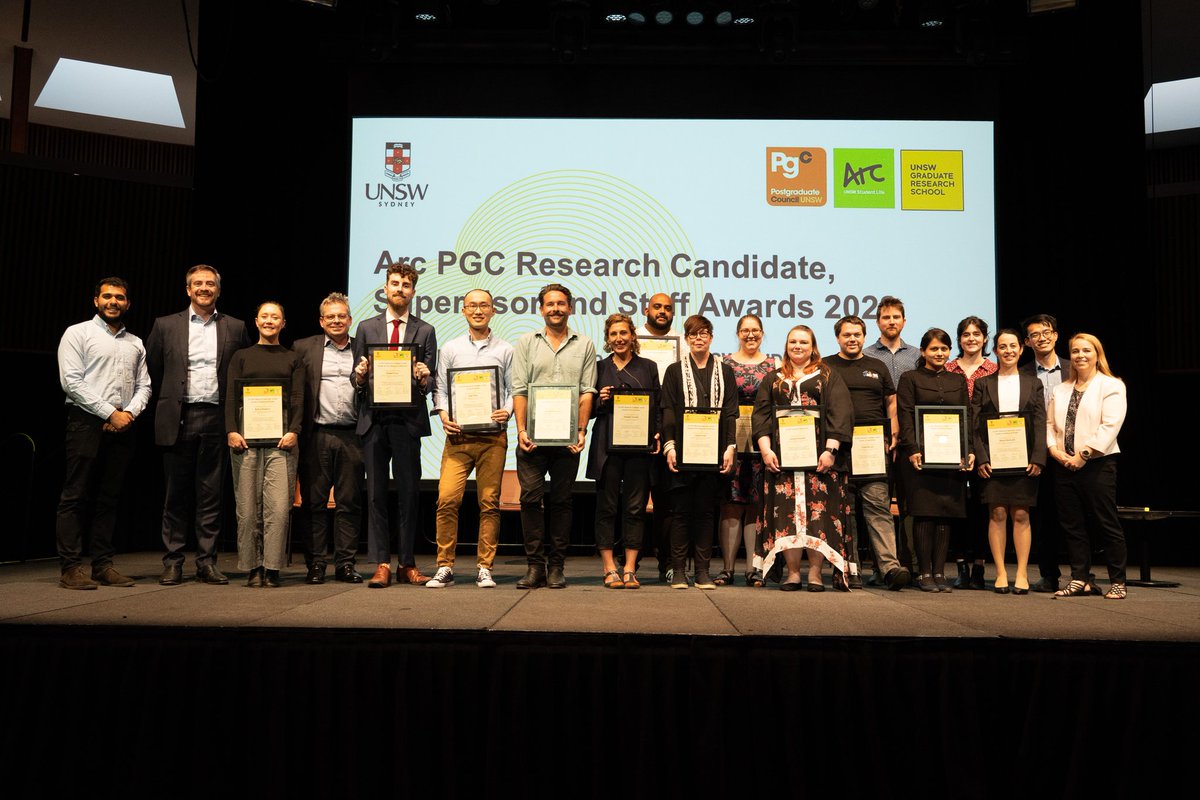Postgraduate Council UNSW (@unswpgc) on Twitter photo Congratulations to all the winners of the @UNSWPGC 2022 Research Candidate, Supervisor and Staff Awards supported by <a href="/UNSWGRS/">UNSW Graduate Research School</a>. Further details of awardees and link to the event recording arc.unsw.edu.au/pgc/research-a… Congratulations to all the winners of the @UNSWPGC 2022 Research Candidate, Supervisor and Staff Awards supported by <a href="/UNSWGRS/">UNSW Graduate Research School</a>. Further details of awardees and link to the event recording arc.unsw.edu.au/pgc/research-a…