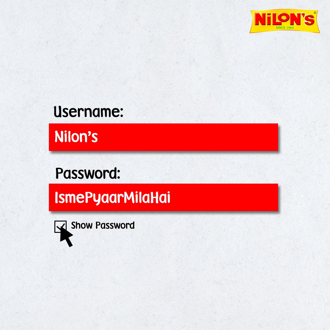 NilonsIndia's tweet image. Everyone knows this password 😇❤️

#Nilons #NilonsIndia #60Years #IsmePyaarMilaHai #masale