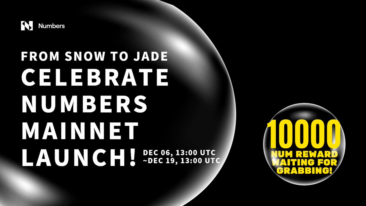 numbersprotocol's tweet photo. Hi NUMARMY!
As you know, Numbers Mainnet (Jade) was launched on Dec. 1st! While the dev team is working on the Mainnet migration, let’s have a simple, fun, and interactive campaign to celebrate 🙌

⏰2022/12/6~19 13:00 UTC
💰10K NUM reward pool
🙋https://t.co/8s89eUNxCi https://t.co/5HgZYjUeGQ