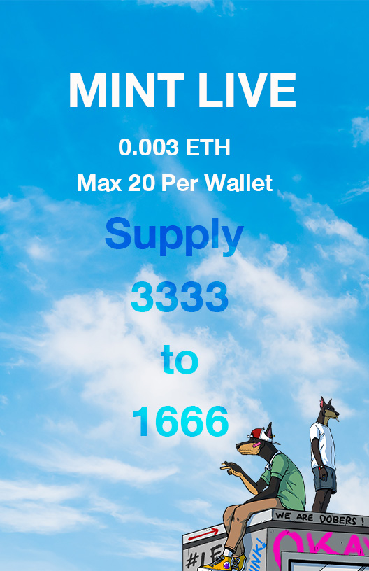 Public Sale is Live! 🦴
cryptodobermanclub.com/mints

Supply 1036/1666
Price 0.003 ETH

✅ Community
✅ Utilities

#dobers #woof