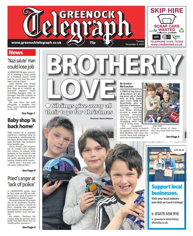FindlayAstyn's tweet photo. @NewarkPrimary Blake Andrew and George Findlay in the paper 🥰❤️ https://t.co/VDQJbWM3p4