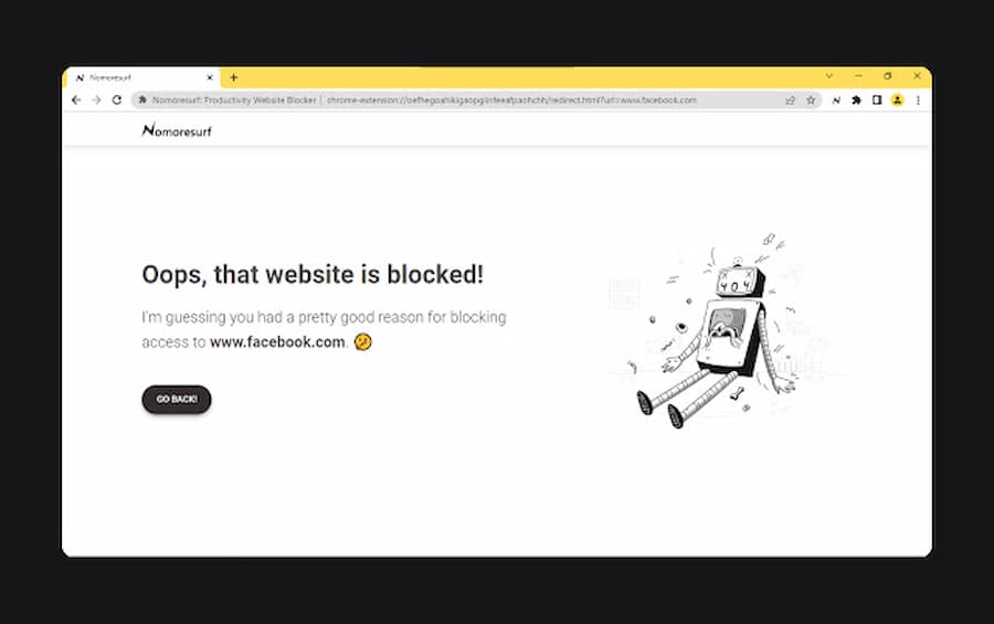 softapps's tweet photo. Nomoresurf es una extensión para el navegador #Chrome que te puede ayudar a ser más productivo, evitando las distracciones mientras #estudias o trabajas. https://t.co/By4NNS2dST https://t.co/9zVpTUYBA5