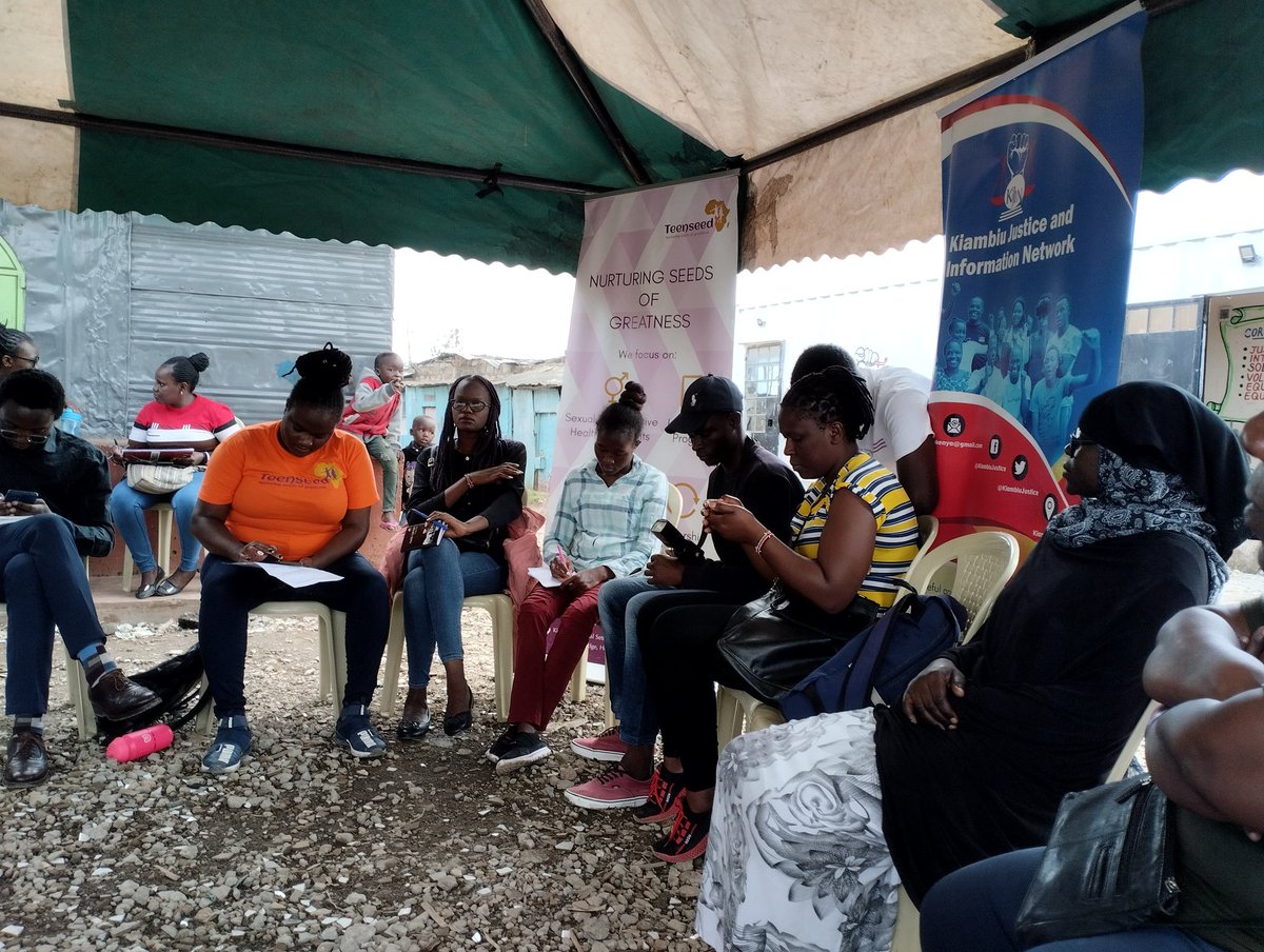 Different stakeholders from kiambiu discussing the issue on the rise of Gender Based Violence at their community, the meeting is organized by <a href="/KiambiuJustice/">KIJIN</a> 
<a href="/UhaiWetu/">Social Justice Centres Working Group</a> <a href="/QamarCentre/">Al Qamar Community Justice Centre</a>