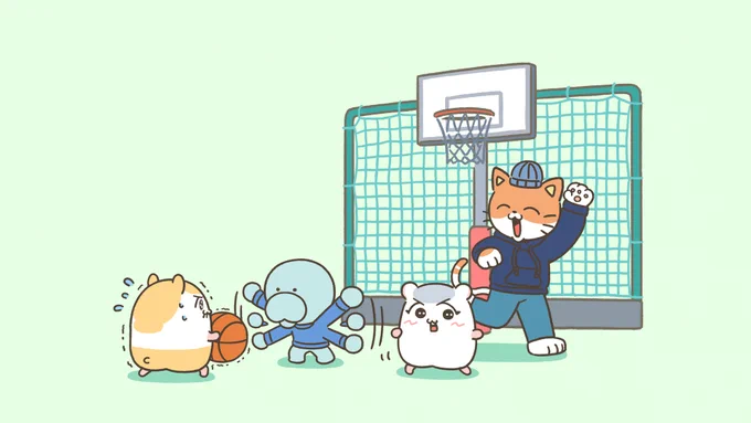 みんなでバスケした#ちこまる 