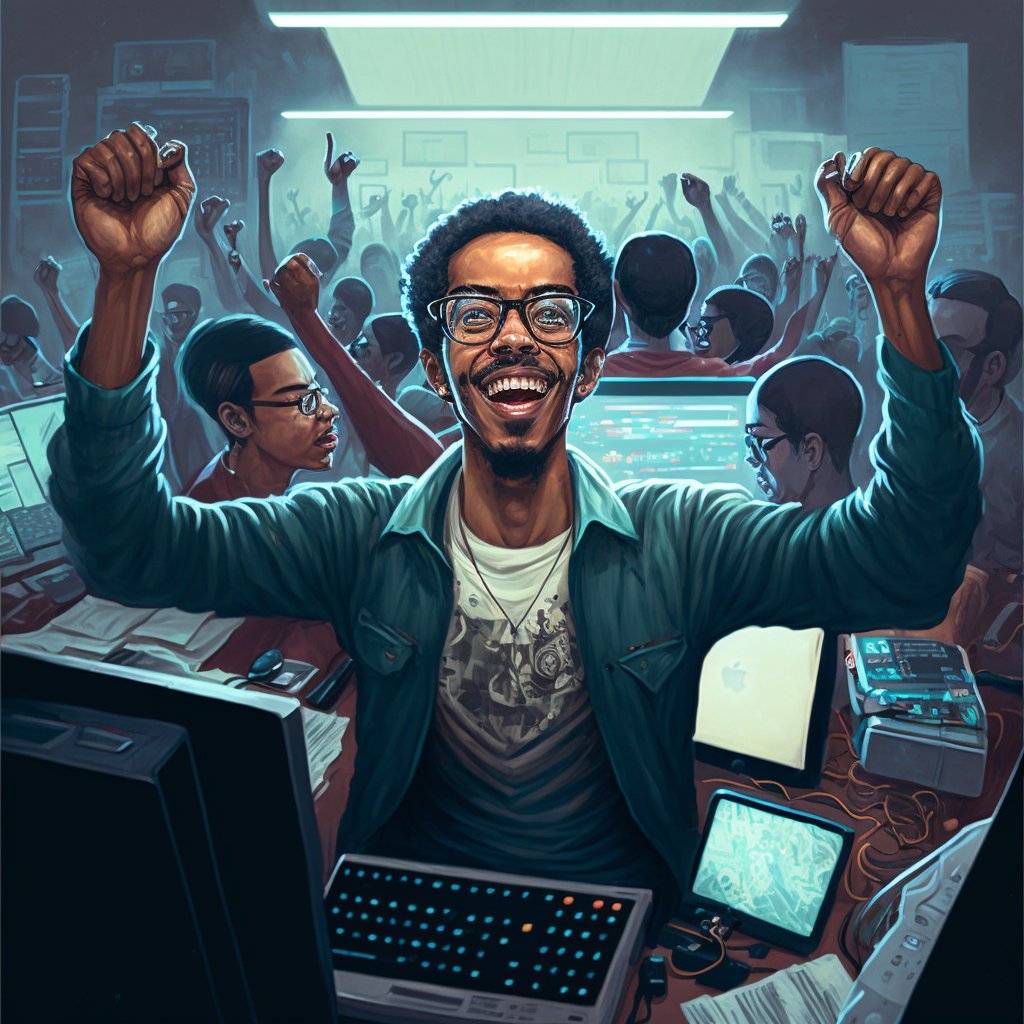 IsaBenSaleh's tweet image. ALX family celebrating success after months of doing hard things!
#ALXchallenge2022 #aiart @alx_africa @FredSwaniker