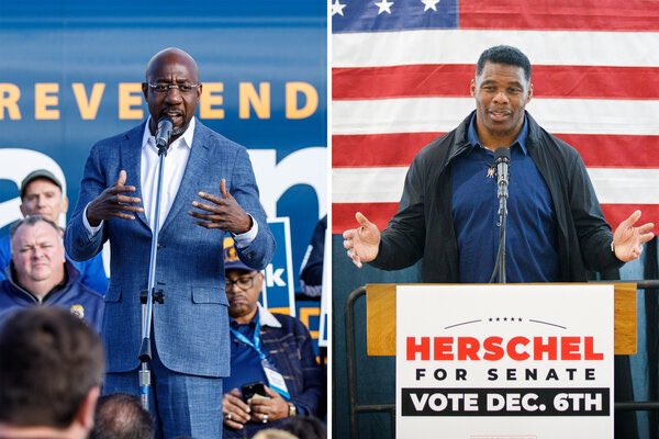 🇺🇸 Oggi ballottaggio in #Georgia, si vota per l’ultimo seggio al Senato.
La sfida è tra il reverendo Raphael #Warnock (dem) e l’ex giocatore di football Herschel #Walker (repubblicano). L’ultimo sondaggio della Cnn dà Warnock al 52% e Walker al 48%.
#GeorgiaRunoff