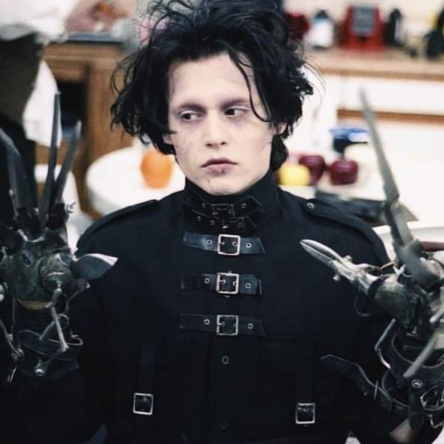 STARSHINEDEPP's tweet photo. wednesday and edward scissorhands siblings? I think yes 🕸️ https://t.co/WdAubB35SB
