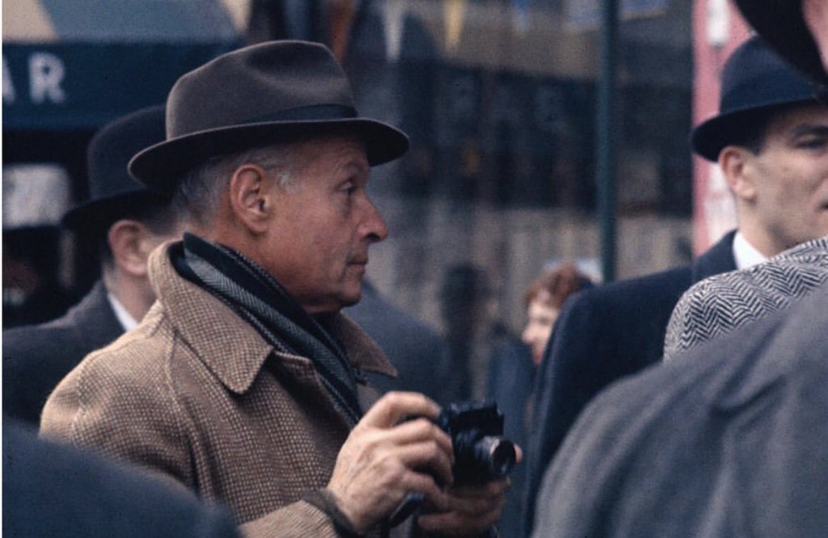 streetphotofdn's tweet photo. Today’s Feature: Joel Meyerowitz 
Henri Cartier-Bresson, NYC, 1963. About this picture: Tony Ray Jones and I spotted HCB after the St. Paddy's day parade up on E.86 St. Tony suggested I go over and ask him if he is, in fact, Cartier-Bresson.
Street Photographers Foundation https://t.co/rfbXfBKyES