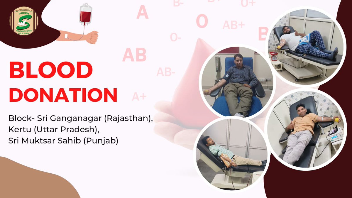 GreenSwelfares's tweet photo. खून दान - महा दान ✨
Donating blood costs us nothing but saves the priceless life of someone.
Be a brave person &amp; donate blood whenever possible, like #DeraSachaSauda volunteers do with guidance of Saint Dr. @Gurmeetramrahim Singh Ji Insan.
#BloodDonation #TrueBloodPumps https://t.co/CYxqVkM2zp