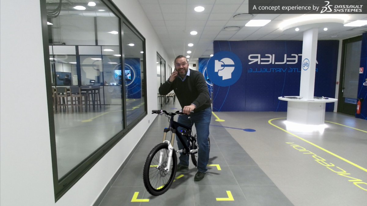bikEpic3DS's tweet photo. I tried a bike in #AugmentedReality during the experiential track at #CampusFab. Come and try this #3DCustomization #3DEXPERIENCE and learn how #IndustrieDuFutur bridges experience and on-demand manufacturing. A #ConceptExperience by @3DSfrance's #3DEXPERIENCELab https://t.co/lDNuqM71u2