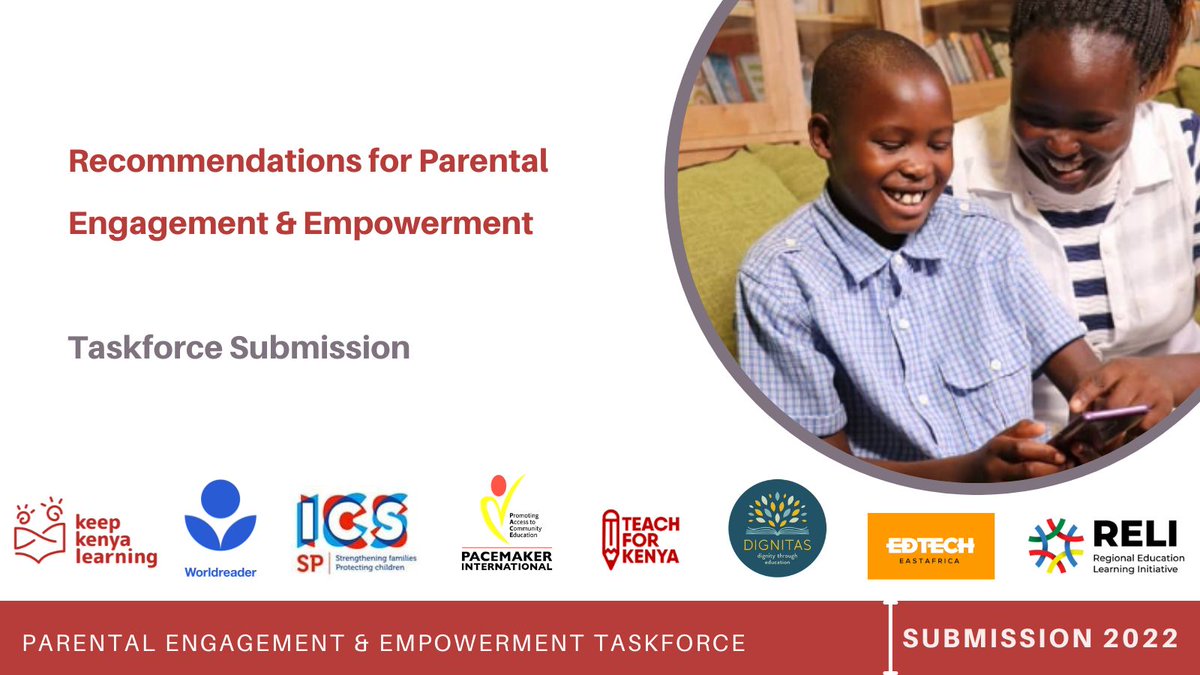 The PE &amp; E submission was developed in response to the Presidential Taskforce’s request for views from sector stakeholders on education reform in Kenya. Read the report of findings and recommendations here: drive.google.com/file/d/1QzjnXT…

#ParentalEngagement #EducationReform