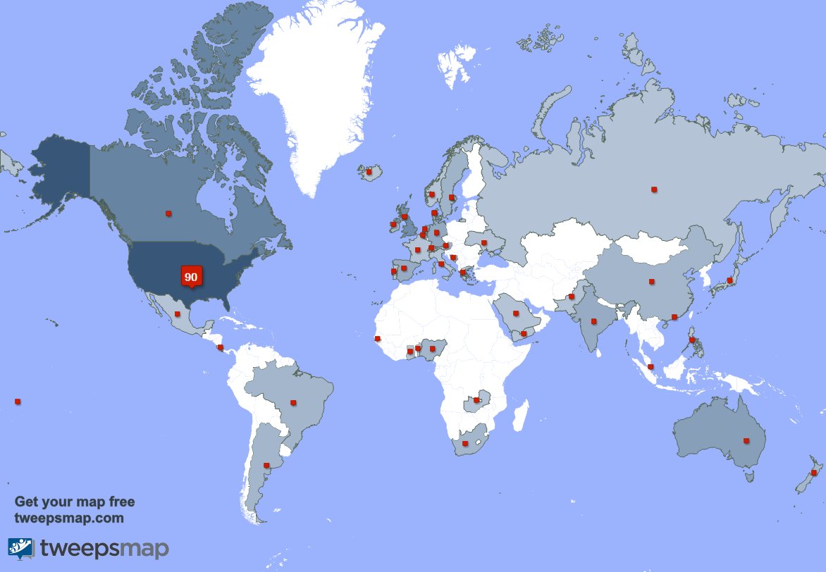 I have 2 new followers from Spain, and more last week. See tweepsmap.com/!NurseBotez