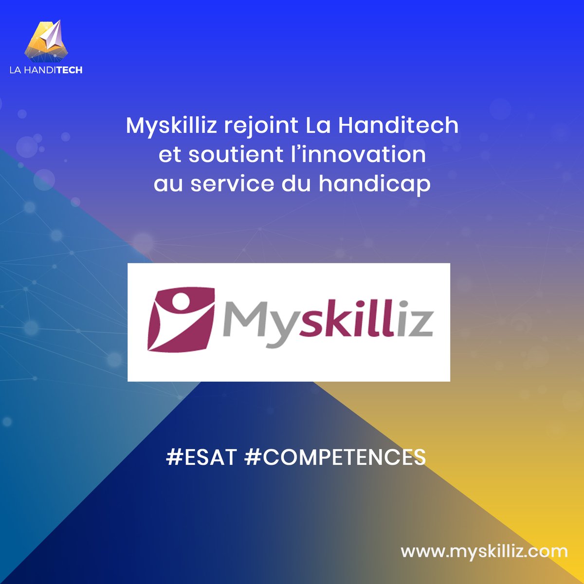 La Handitech est heureuse d’accueillir MySkilliz !
MySkilliz est un logiciel sur l’orientation professionnelle pour les personnes en situation de handicap désireuses de s’inscrire dans un parcours professionnel pouvant aller jusqu’à l’inclusion en milieu ordinaire.