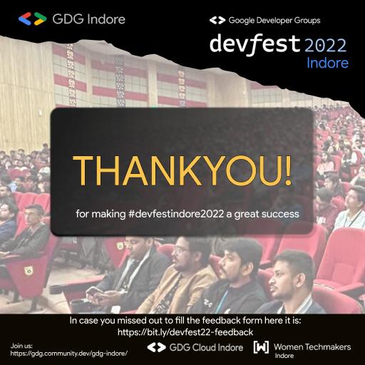 GDG_Indore's tweet photo. And it's a wrap.. 🎬
#devfestindore2022 was a great success🥳
It couldn't be so without our amazing audience, superb speakers, wonderful sponsor partners and our great team 😁
We thank you all for being a part of GDG Indore's Developer fest, and making it memorable for all. https://t.co/SKUmiXpCtQ