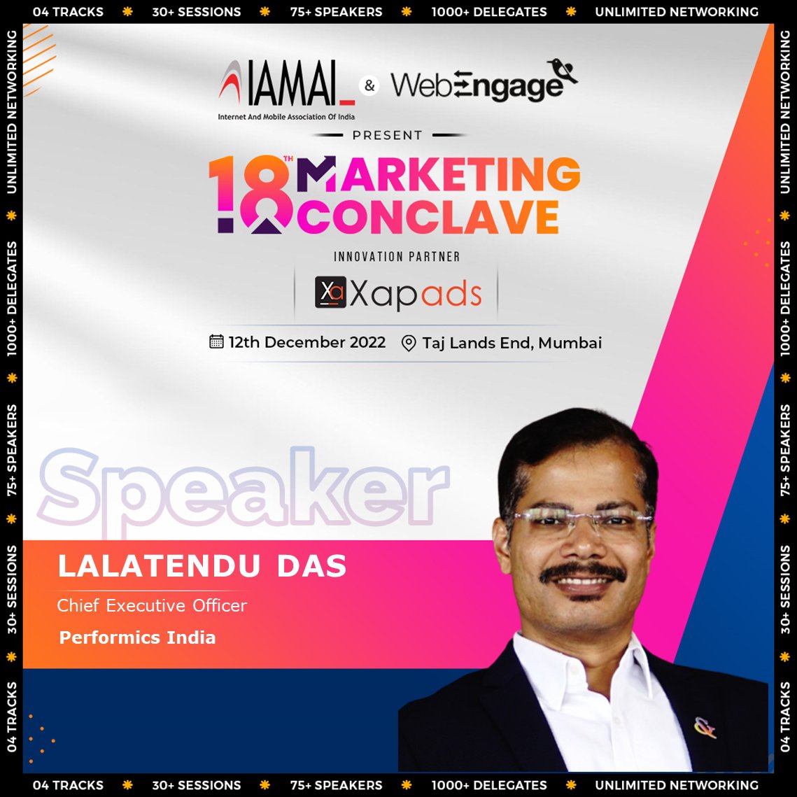 If you are wondering what will the future of Marketing be like, then let our esteemed speaker Lalatendu Das, Chief Executive Officer, Performics India  is here to help you Reimagine Marketing. Where he shares his insights at the 18th Marketing Conclave.