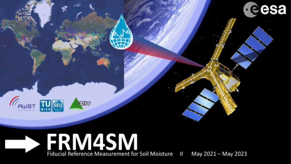 The #FRM4SM project team will convene #EGU session HS6.2 "#SoilMoisture error characterization" at next #GeneralAssembly in Vienna, and cordially invite to submit an #abstract by 10 Jan 2023.
Freely share with anyone interested!
More: bit.ly/3VtSnlY
#SMOS #EarthExplorers
