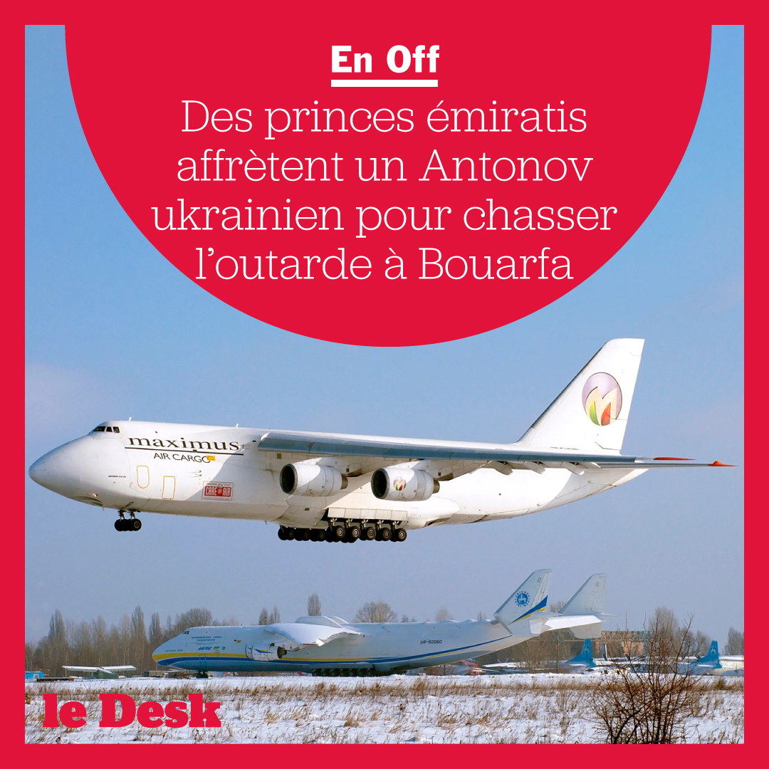 LeDesk_ma's tweet photo. 🔴Des princes émiratis affrètent un Antonov ukrainien pour chasser l’outarde à Bouarfa
Détails exclusifs sur https://t.co/HXYaE9Z11s: https://t.co/p0oyz4e5f9
#LeDesk #Maroc #Bouarfa #Outarde https://t.co/O8IJIDXhTB
