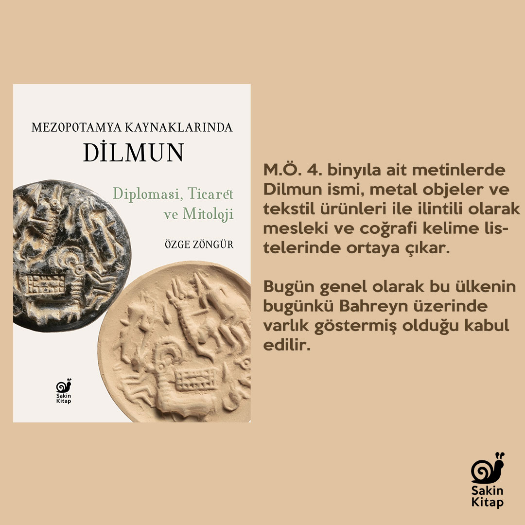 SakinOkurlar's tweet photo. M.Ö. 4. binyıla ait metinlerde Dilmun ismi, metal objeler ve tekstil ürünleri ile ilintili olarak mesleki ve coğrafi kelime listelerinde ortaya çıkar.
Bugün genel olarak bu ülkenin bugünkü Bahreyn üzerinde varlık göstermiş olduğu kabul edilir.
#mezopotamya #dilmun #arkeoloji https://t.co/PifwfaIdlh
