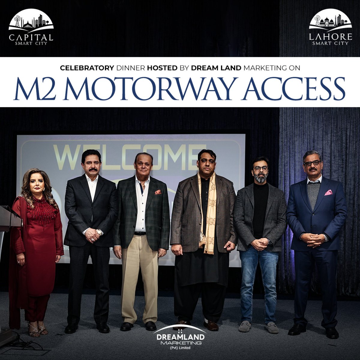 smartcitypk1's tweet photo. Dream Land Marketing held a celebratory dinner to commemorate the M-2 Interchange Access for Capital Smart City.
This delightful affair took place in Oldham, Manchester.
#SmartCity #CapitalSmartCity #MotorwayInterchange #M2 #LahoreSmartCity #SmartCityInterchange https://t.co/h0kRQDZldd