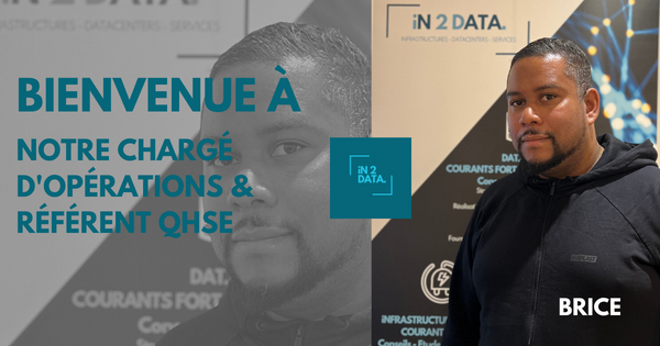 iN_2DATA's tweet photo. Nous souhaitons la bienvenue à @Brice Macquet notre nouveau chargé d'opérations & référent QHSE.
#datacenter #datas #infrastructure #réseau #informatique #courantfaible #fibreoptique #courantfort #cablage #serveurs #in2data https://t.co/H18vQzIRmf