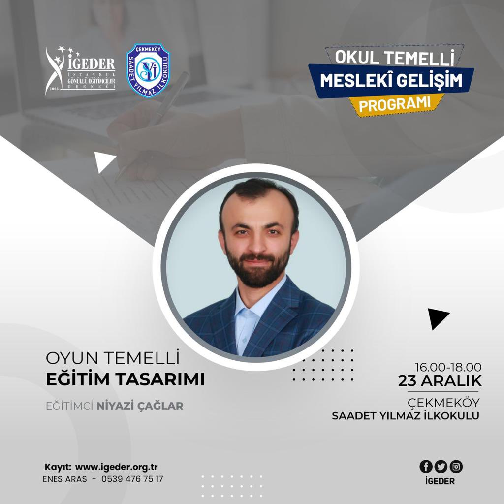 igeder's tweet photo. Okul Temelli Mesleki Gelilişm Programı kampsamında Çekmeköy Saadet Yılmaz İlkokulu öğretmenlerimizle
Oyun Temelli Eğitim Tasarımı atölye çalışmasını gerçekleştireceğiz.
#geleceğinöğretmeni #igederöğretmenakademi #igeder #igedermegep #otmg #okultemellimeslekigelişim https://t.co/1hdb2So4Df