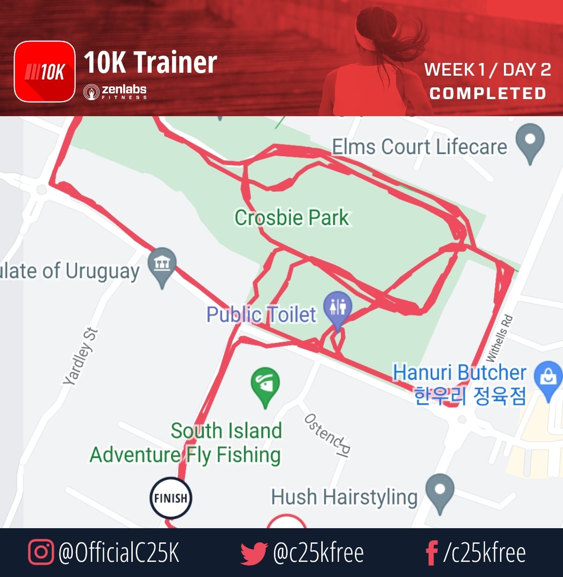 Hmm... talk about hard work! No pain no gain. Trying to get into a good rhythm before Christmas. #10k #c25k #running