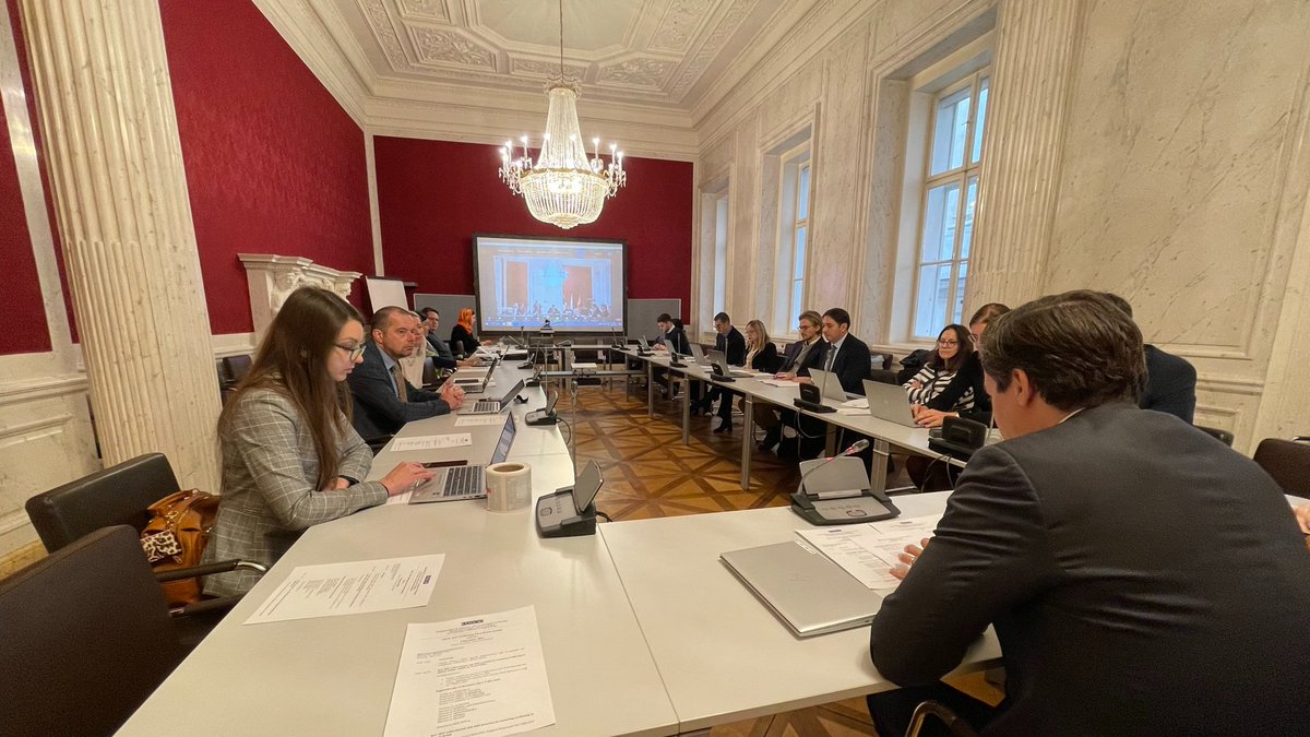 osce_cthb's tweet photo. 🤝Welcoming the @OSCE Focal Points! 2nd Meeting of the year to coordinate Anti-#HumanTrafficking efforts and update on 2023 main projects and priorities. 
#OSCE #FocalPoints👉#TangibleImpact #LeadingByExample #StrongerTogether #ComparativeAdvantage https://t.co/79M6AKfSKg