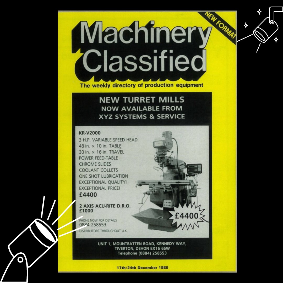 In 1985 we ordered 2 Turret Mills from Taiwan & were astonished when they arrived, they were perfect! The Turret Mills were then featured on the cover of Machinery Classified & the machines sold quickly resulting in the business expanding. Find out more - bit.ly/3h6xZIL