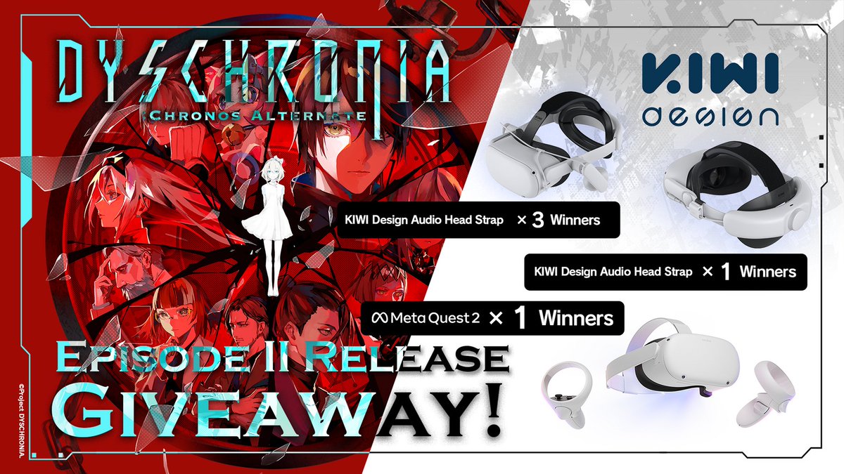 dyschronia_en's tweet photo. The Episode 2 of Dyschronia is already out!
Let's celebrate it with a #giveaway 🥳

Thanks to @KIWIdesign_shop for the prizes!

Click here to participate 👉
https://t.co/K6BR7XMnT2

#Dyschronia #VR #Quest2 https://t.co/cAzEWN0ke1
