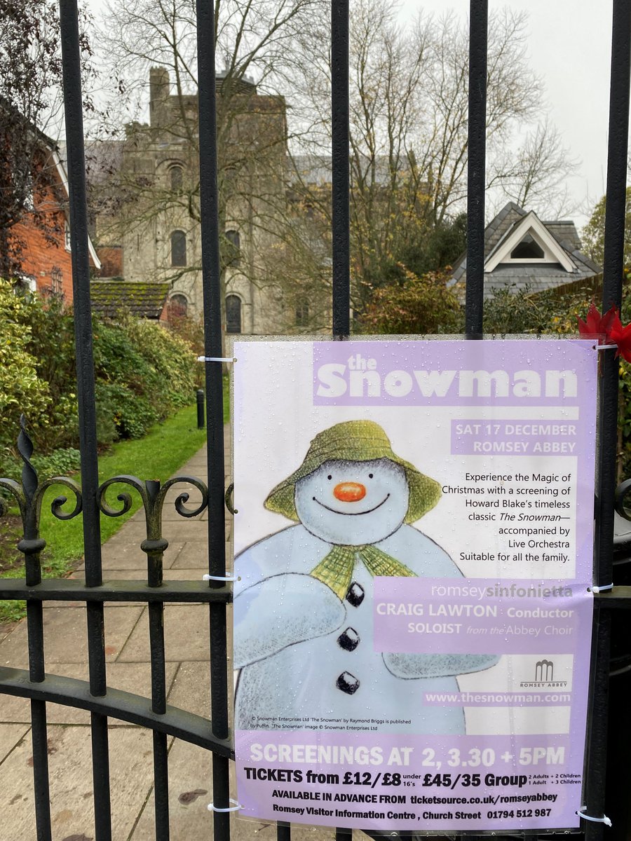 There are still tickets left for The Snowman ⛄️ at <a href="/romseyabbey/">Romsey Abbey</a> this #Christmas.

🎟 Book your tickets here ticketsource.co.uk/romseyabbey or by visiting <a href="/moreTestValley/">Romsey VIC</a> 

Screenings at 2pm, 3.30pm and 5pm

#Romsey #whatson #visitromsey