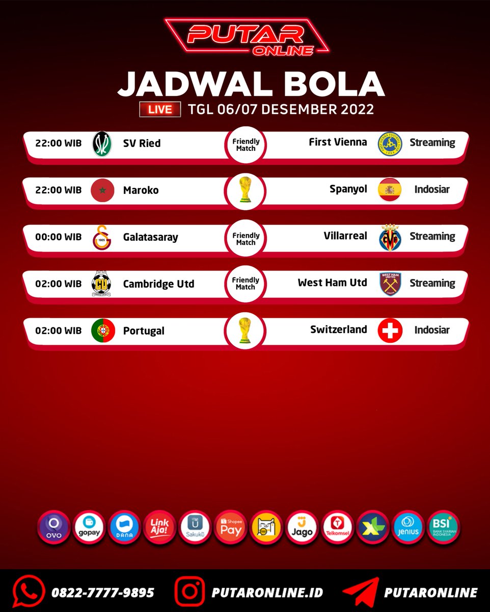 putaronline's tweet photo. JADWAL BOLA SERU !!!
NEW MEMBER BOLA 20%
CASHBACK BOLA 15%

Link Daftar : https://t.co/yI62h6Kq7X

#putaronline #putaronlinebola #jadwalbola #bandarbola #agenbola #taruhanbola #pasangbola #pialadunia2022 #agenpialadunia #agenpialadunia2022 #bandarpialadunia #bandarpialadunia2022 https://t.co/ipO1MWxjH0