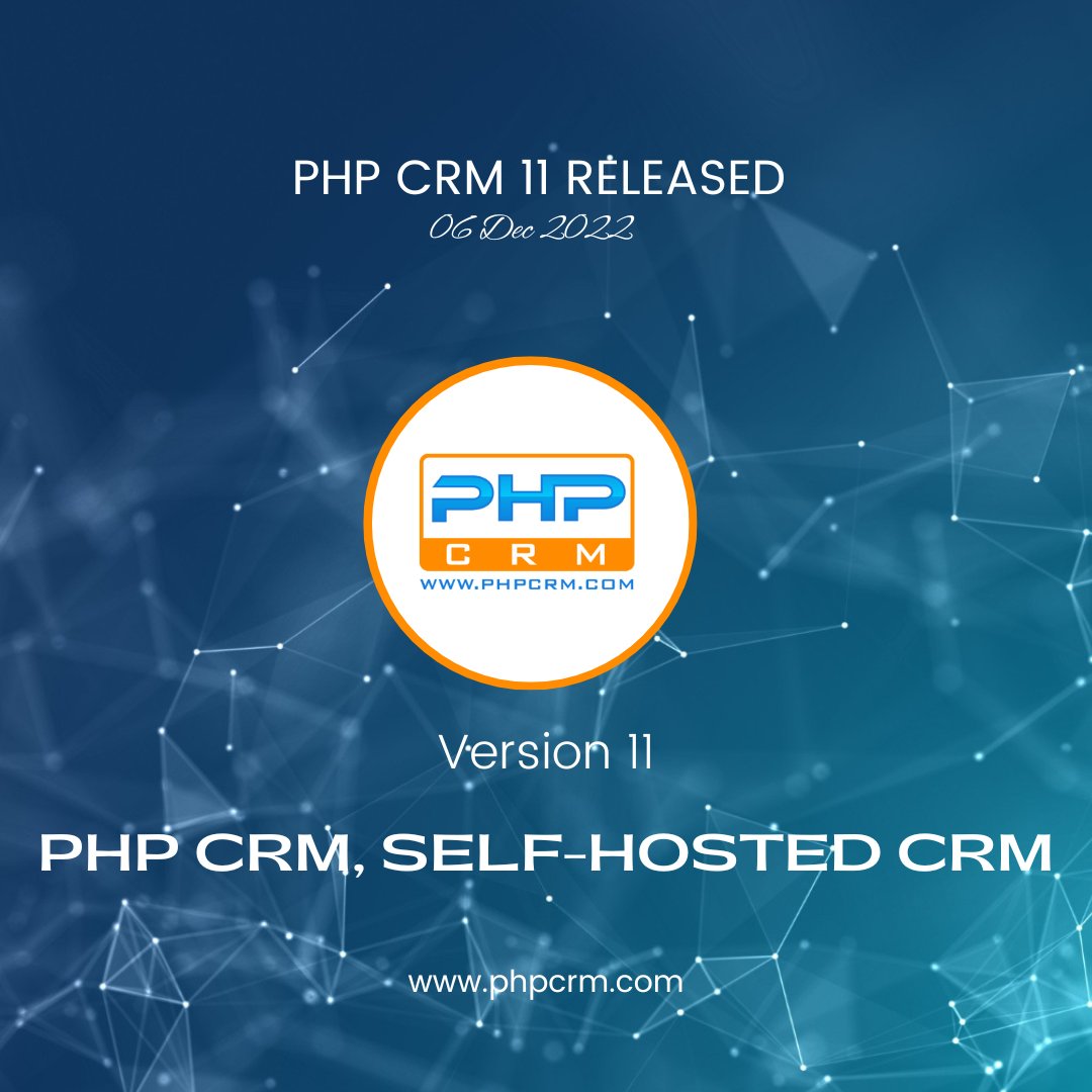 CrmPhp's tweet photo. We’re excited to announce PHP CRM 11. It has more functionality than ever before to ensure it helps businesses.
Read More: https://t.co/I0SZjzbOBR
Thanks & Regards
https://t.co/nE6RRYQF5W
#phpcrm #php #crm #crmsystem #bestcrm #selfhostedcrm #crmcompany #crmsolution https://t.co/kUSwDLzXpb