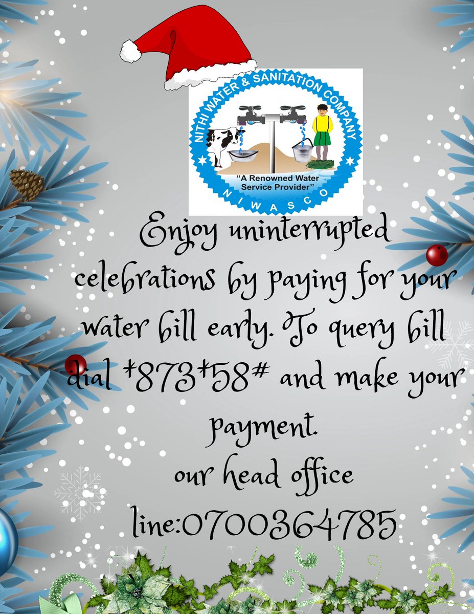 NithiWater's tweet photo. Kindly pay your bills on time to avoid disconnections.
#mapemaNdioBest
#Waterislife https://t.co/oQ5NYCpgjR