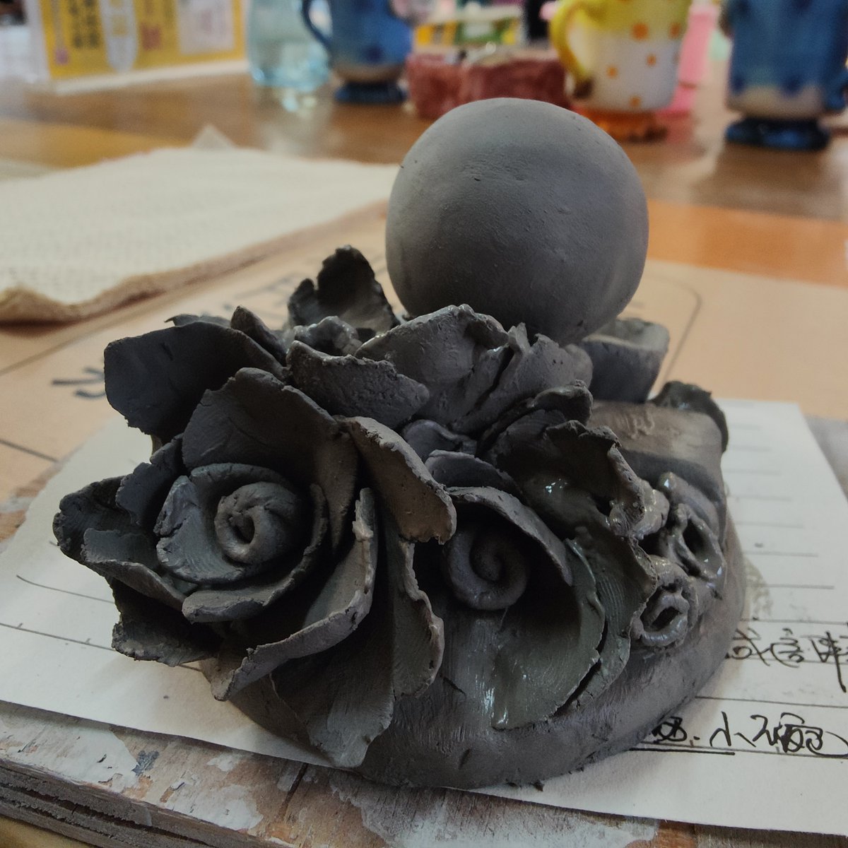 The clay sculpture I made last week will be shaped this week, and I plan to paint it beautifully on Saturday
wish all good ^_^
The ball in the middle is supposed to be a soccer ball, too bad I can't make a new trophy and a cute mascot - La'eeb
#sculpture #art #2022FIFAWorldCup