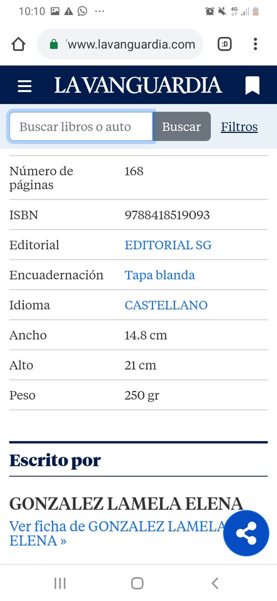 Buenos días y #FelizMartesATodos. 
Hoy me desperté y me encontré una muy grata sopresa. Ya es oficial. ¡Mi libro #elsíndromedelasrosasdesangre de <a href="/EditorialSg/">Editorial SG</a> sale en <a href="/LaVanguardia/">La Vanguardia</a>! 😍

¡Qué felicidad verlo ahí! 😄📚

#booktwt
#librarians
lavanguardia.com/libros/libro/e…